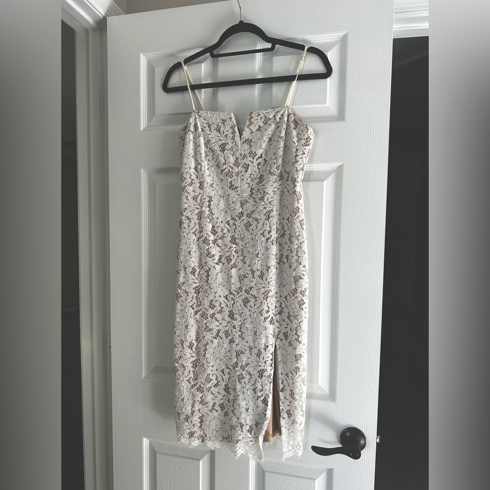 Lulus Amazing Allure White Lace Bodycon Dress